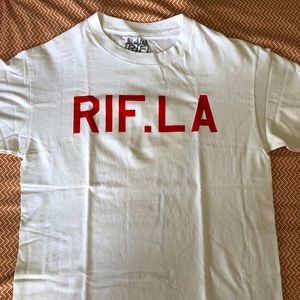 RIF LA Red Script Tee Shirt Size M